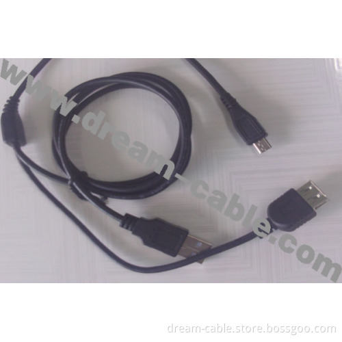 Micro USB to USB a Male and Female Cable/USB Y Cable